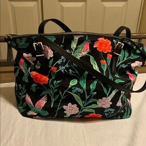 Kate Spade Black Tote with Floral Design